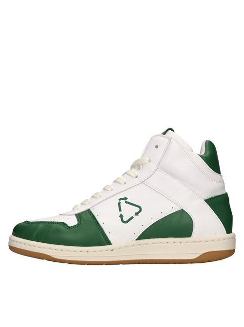 Sneakers in pelle ed ecopelle PAP | PAPU004 035BIANCO-VERDE